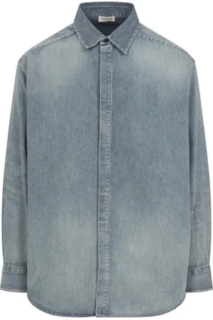 FEAR OF GOD Heren, Overhemden, Blauw, Maat: L Katoen