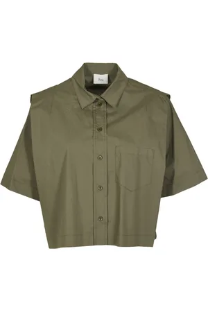 8PM Dames, Blouses & Shirts, Groen, Maat: XS Katoen