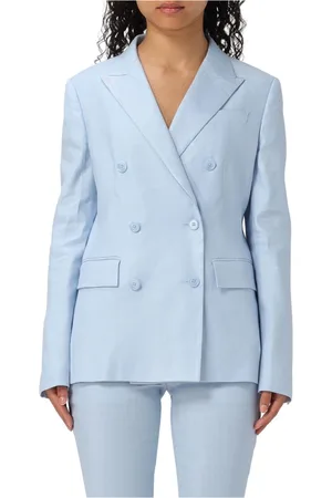 Dondup Dames, Jassen, Blauw, Maat: XS Linnen