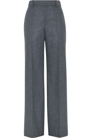 Brunello Cucinelli Dames, Broeken, Grijs, Maat: M Wol
