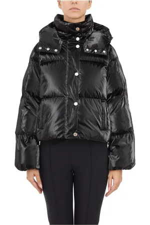 Elisabetta Franchi Dames, Jassen, Zwart, Maat: M Nylon
