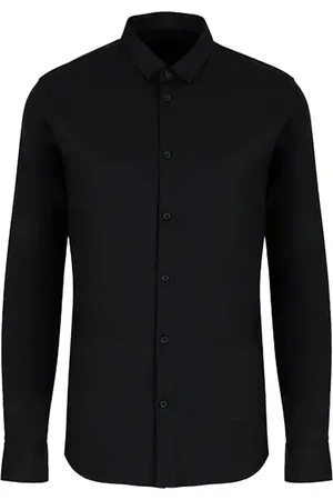 Emporio Armani Heren, Overhemden, Zwart, Maat: 2XL