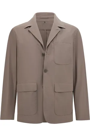Boggi Milano Heren, Jassen, Bruin, Maat: L Nylon