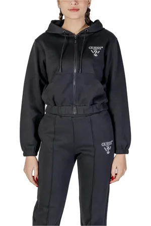 Guess Dames, Sweatshirts & Hoodies, Zwart, Maat: S Katoen