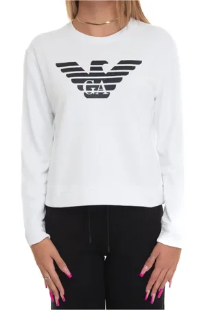 Emporio Armani Dames, Sweatshirts & Hoodies, Wit, Maat: XL Katoen