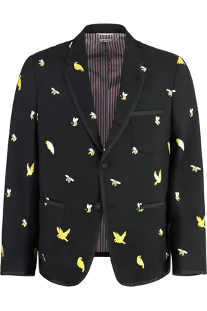 Thom Browne Heren, Jassen, Zwart, Maat: L Wol
