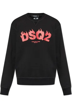 Dsquared2 Heren, Sweatshirts & Hoodies, Zwart, Maat: S Katoen