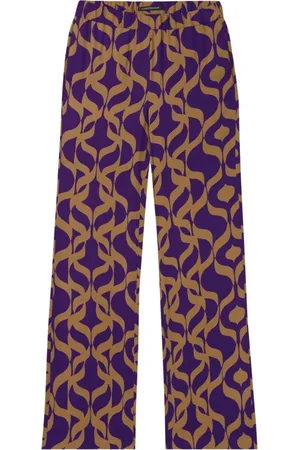 Luisa Cerano Dames, Broeken, Bruin, Maat: S Viscose