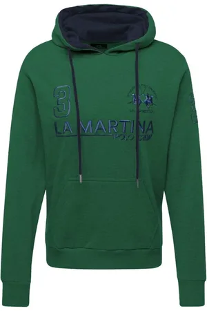 La Martina Heren, Sweatshirts & Hoodies, Groen, Maat: 4XL Katoen