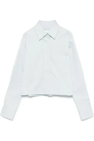 Closed Dames, Blouses & Shirts, Blauw, Maat: S Katoen