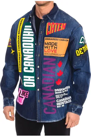 Dsquared2 Heren, Overhemden, Veelkleurig, Maat: S Denim