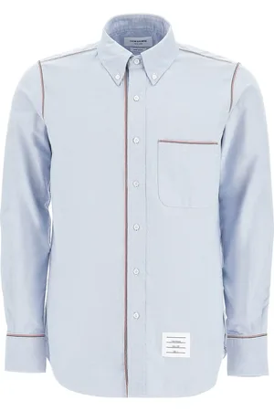 Thom Browne Heren, Overhemden, Blauw, Maat: L Katoen