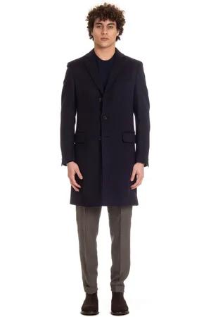 Ermenegildo Zegna Heren, Mantels, Blauw, Maat: L