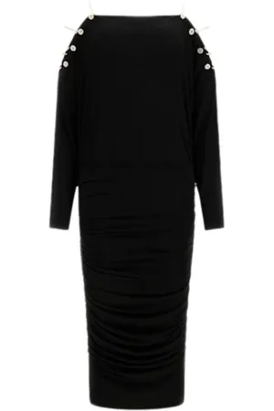 Guess Dames, Jurken, Zwart, Maat: 2XL Poliester