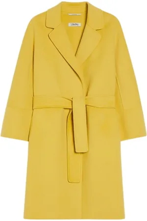 Max Mara Dames, Mantels, Geel, Maat: XS Wol