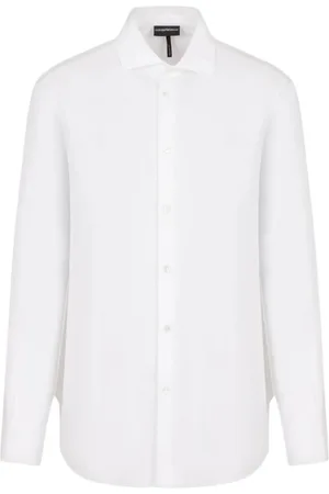 Emporio Armani Heren, Overhemden, Wit, Maat: S Katoen
