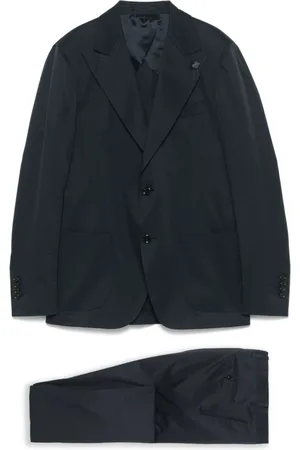 LARDINI Heren, Pakken, Blauw, Maat: XL Katoen