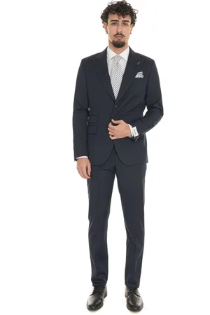 PAOLONI Heren, Pakken, Blauw, Maat: L