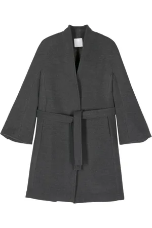 ELEVENTY Dames, Mantels, Grijs, Maat: XL Wol
