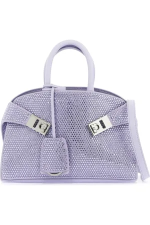 Salvatore Ferragamo Dames, Tassen, Paars, Maat: ONE Size Leer