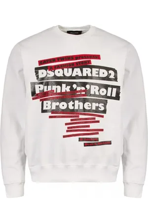 Dsquared2 Heren, Sweatshirts & Hoodies, Wit, Maat: XS Katoen