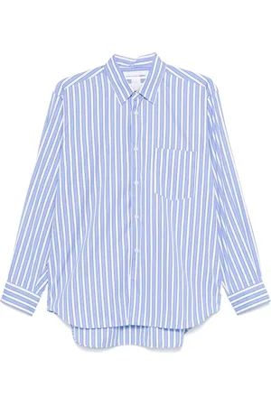 Comme des Garçons Heren, Overhemden, Blauw, Maat: XL Katoen