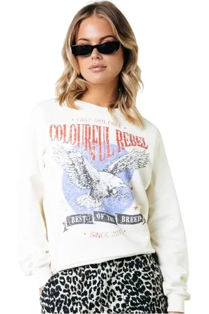 Colourful rebel Dames, Sweatshirts & Hoodies, Wit, Maat: M Katoen