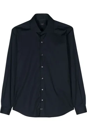 FAY Heren, Overhemden, Blauw, Maat: 2XL Katoen