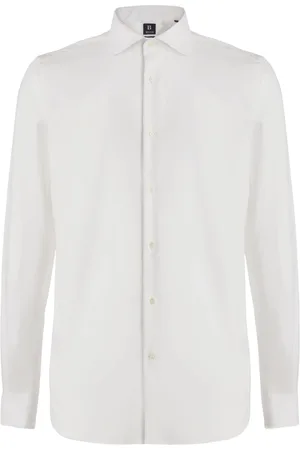 Boggi Milano Heren, Overhemden, Wit, Maat: 4XL Katoen