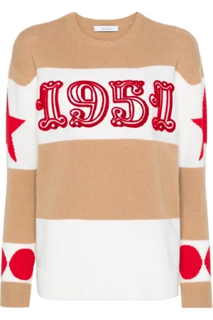 Max Mara Dames, Truien, Bruin, Maat: S Wol