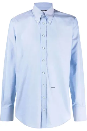 Dsquared2 Heren, Overhemden, Blauw, Maat: S Katoen