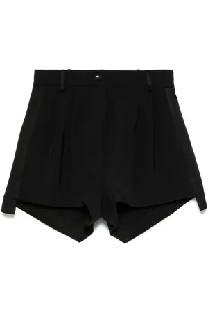 Elisabetta Franchi Dames, Korte broeken, Zwart, Maat: XS Leer