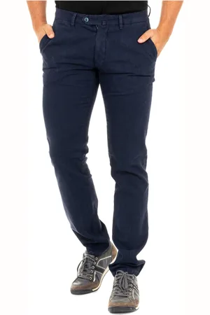 La Martina Heren, Broeken, Blauw, Maat: 3XL Katoen