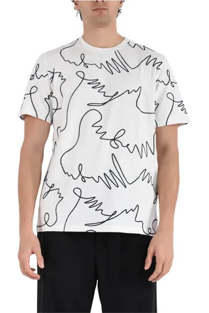 Msgm Heren, Tops, Wit, Maat: S Katoen