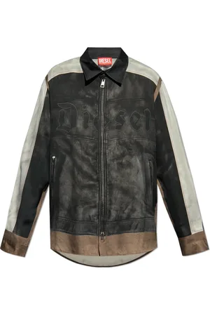 Diesel Heren, Jassen, Zwart, Maat: XL Leer