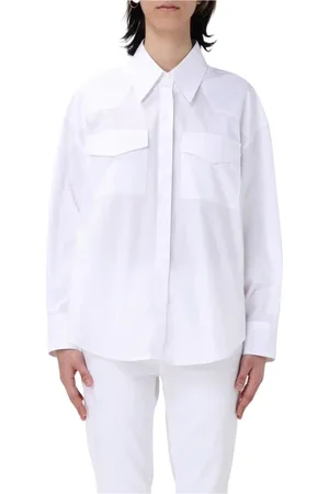 Dondup Dames, Blouses & Shirts, Wit, Maat: S Katoen