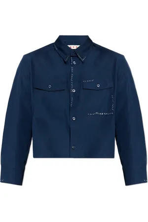 Marni Dames, Blouses & Shirts, Blauw, Maat: XS Katoen