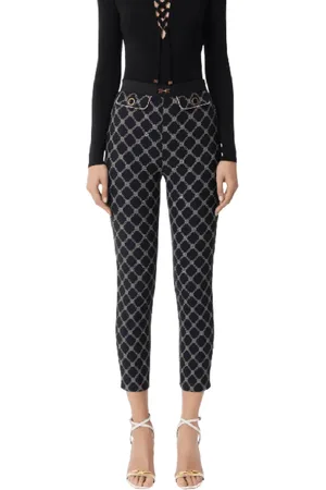 Elisabetta Franchi Dames, Broeken, Zwart, Maat: M Poliester