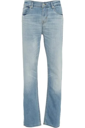 7 for all Mankind Heren, Jeans, Blauw, Maat: W32 Katoen