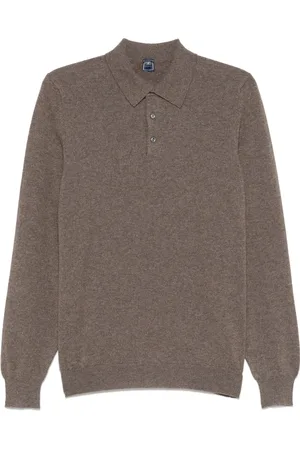 FEDELI Heren, Truien, Bruin, Maat: 4XL Kasjmier