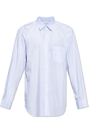 Comme des Garçons Heren, Overhemden, Blauw, Maat: M Katoen