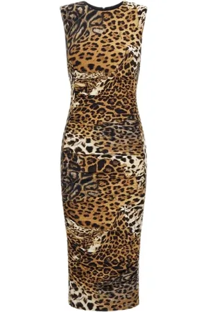 Roberto Cavalli Dames, Jurken, Bruin, Maat: S