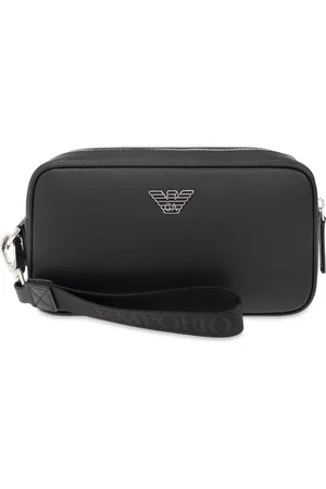 Emporio Armani Heren, Tassen, Zwart, Maat: ONE Size Leer