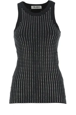 The Attico Dames, Tops, Zwart, Maat: M Katoen