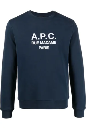 A.P.C. Heren, Sweatshirts & Hoodies, Blauw, Maat: M Katoen