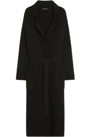 Max Mara Dames, Mantels, Zwart, Maat: L Wol
