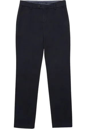 Brooks Brothers Heren, Broeken, Blauw, Maat: W32 Katoen