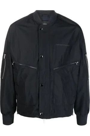 Emporio Armani Heren, Jassen, Blauw, Maat: L Polyamide