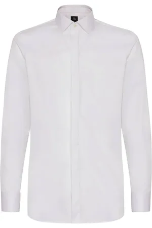 Boggi Milano Heren, Overhemden, Wit, Maat: 2XL Katoen