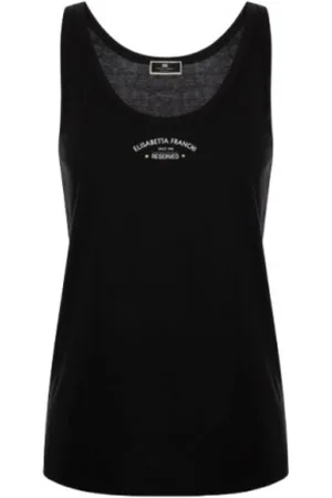 Elisabetta Franchi Dames, Tops, Zwart, Maat: L